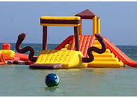 Mayan Beach Inflatabled Aqua Park / Floating Obstacle Course For Rental